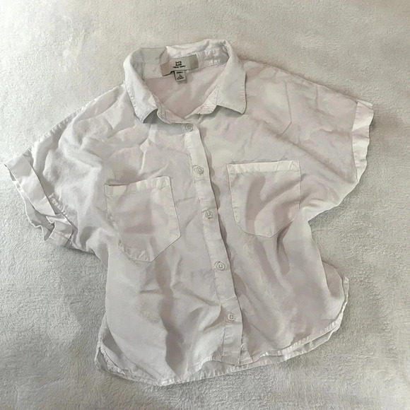 Extra Small White Collared Blouse - Picture 1 of 3